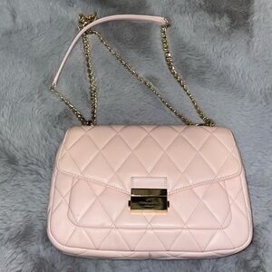 Kate Spade pink purse with gold chain